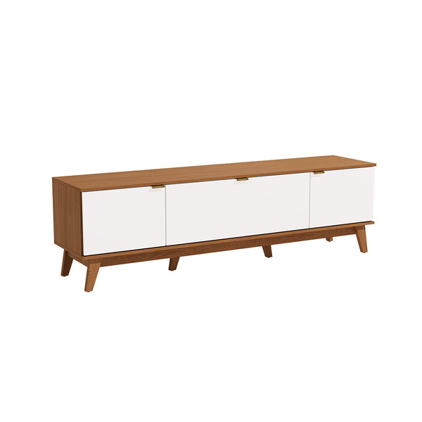 Rack Mueble TV 75" MDP 180cm Kappesberg Canela/Blanco