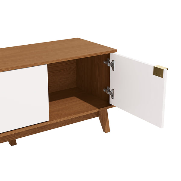 Rack Mueble TV 75" MDP 180cm Kappesberg Canela/Blanco