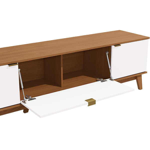 Rack Mueble TV 75" MDP 180cm Kappesberg Canela/Blanco