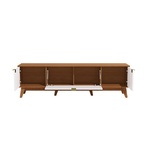 Rack Mueble TV 75" MDP 180cm Kappesberg Canela/Blanco