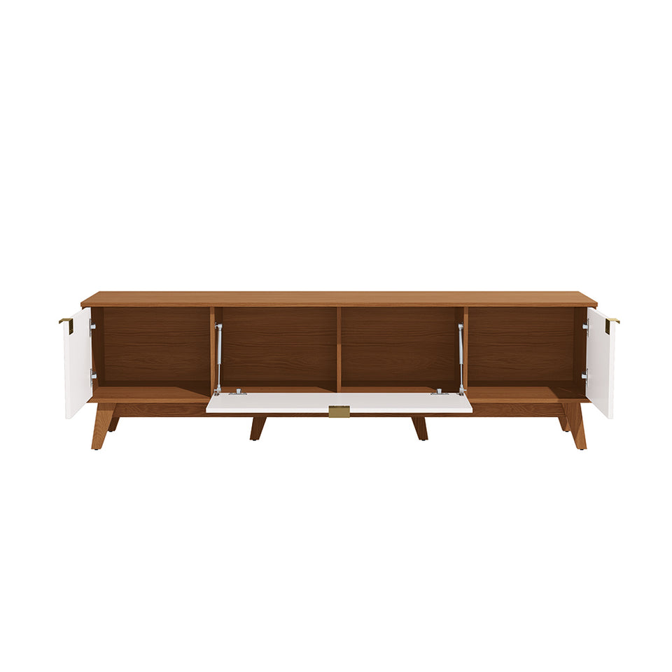 Rack Mueble TV 75" MDP 180cm Kappesberg Canela/Blanco
