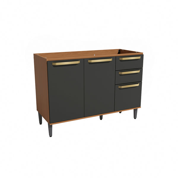 Bajo Mesada 120cm MDP Kappesberg Canela y Negro