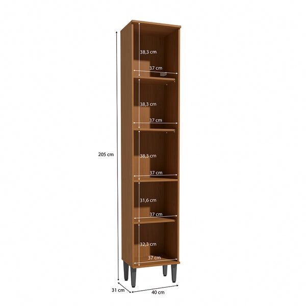 Pantry 2 Puertas 40cm MDP Kappesberg Canela y Negro