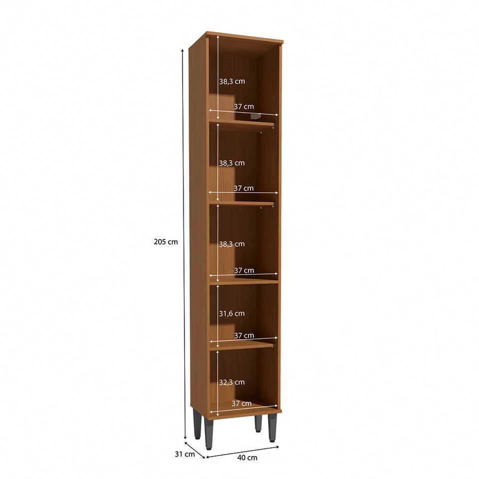 Pantry 2 Puertas 40cm MDP Kappesberg Canela y Negro