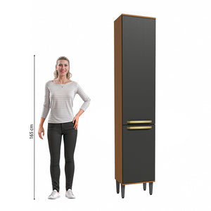 Pantry 2 Puertas 40cm MDP Kappesberg Canela y Negro
