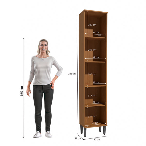 Pantry 2 Puertas 40cm MDP Kappesberg Canela y Negro