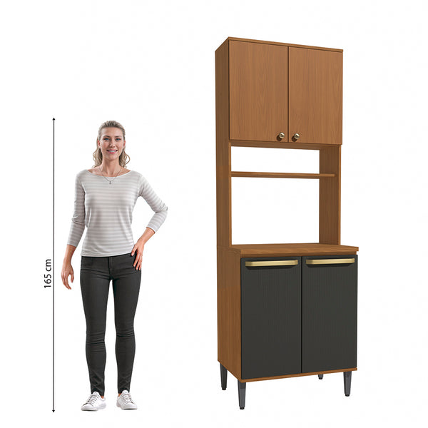 Mueble Horno 70cm MDP Kappesberg Canela y Negro