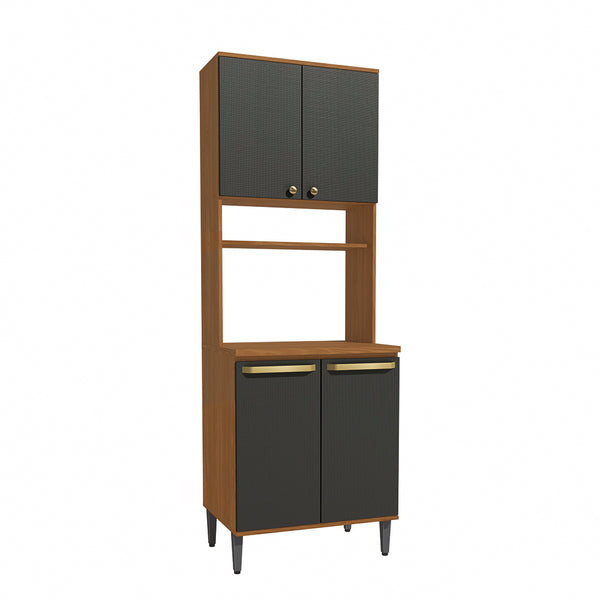Mueble Horno 70cm MDP Kappesberg Canela y Negro