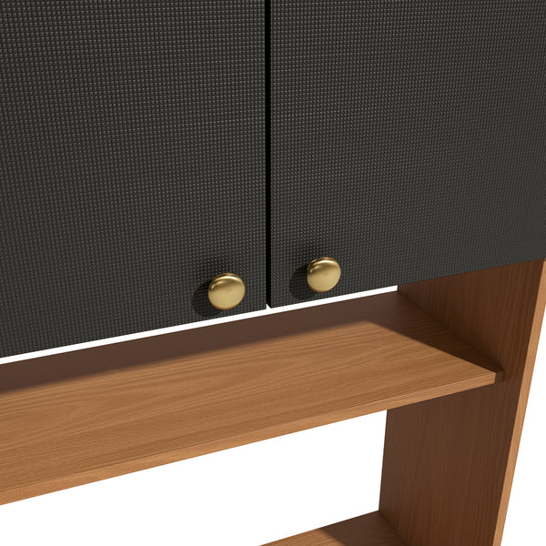 Mueble Horno 70cm MDP Kappesberg Canela y Negro