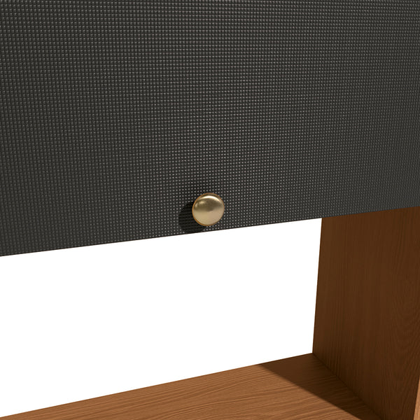 Mueble Horno Microondas 70cm MDP Kappesberg Canela y Negro