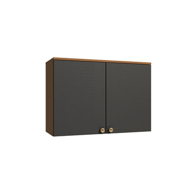 Alacena Aérea 80cm MDP 2 Puertas Kappesberg Canela Negro