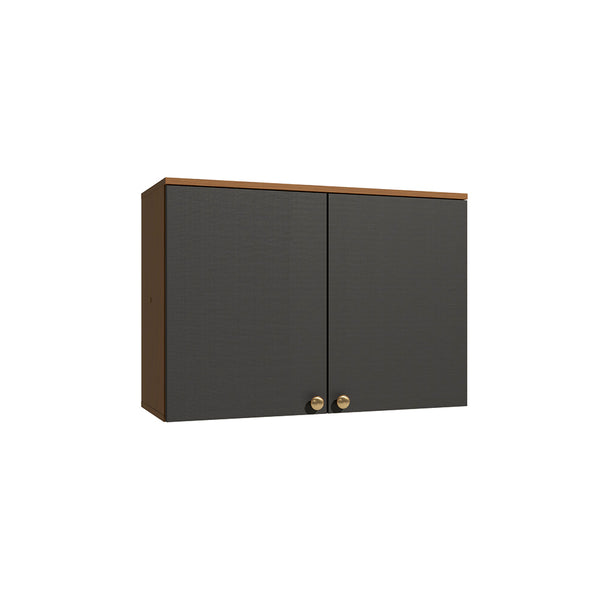 Armario Aéreo 80cm MDP 2 Puertas Kappesberg Canela Negro