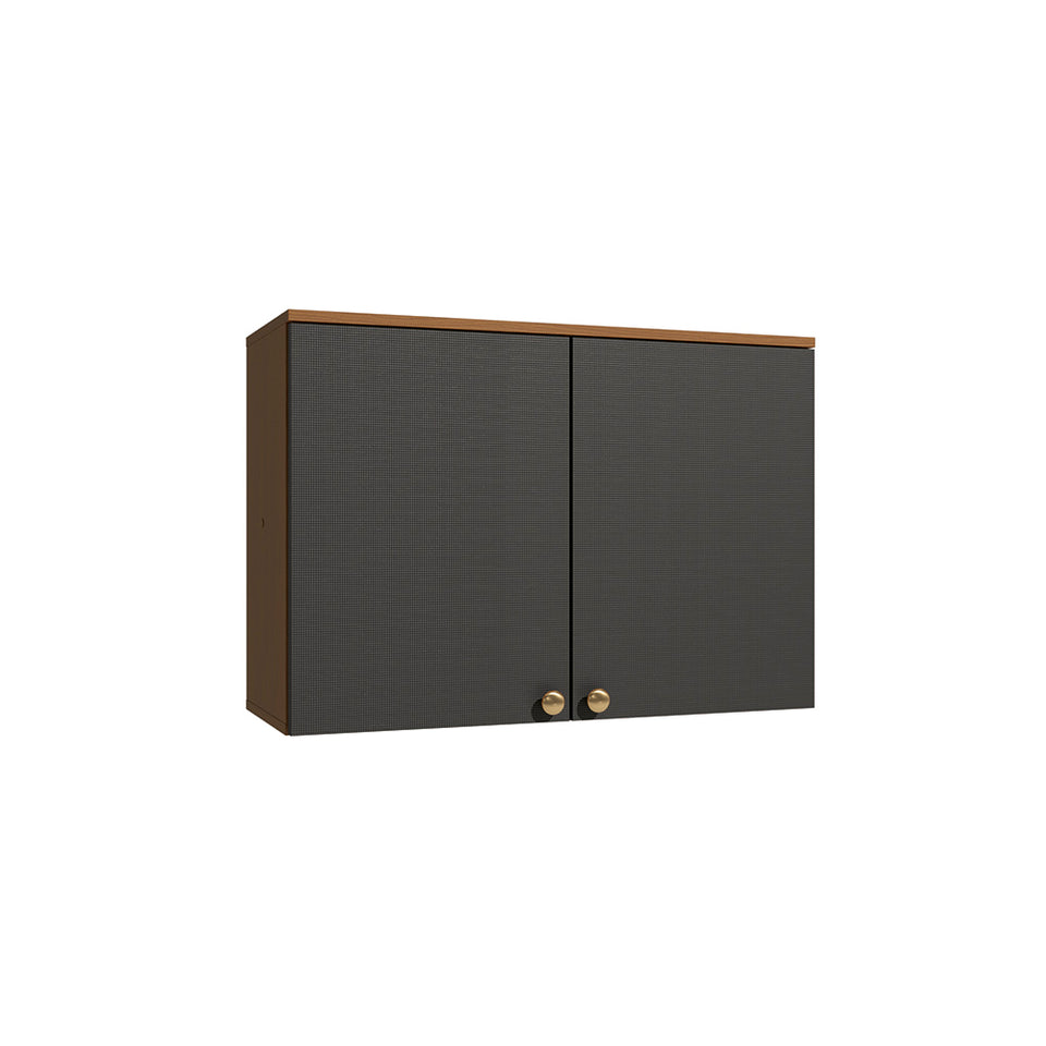 Armario Aéreo 80cm MDP 2 Puertas Kappesberg Canela Negro