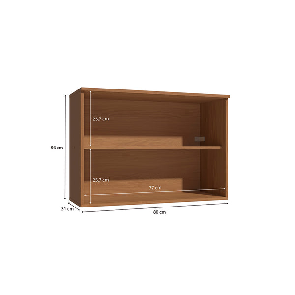 Armario Aéreo 80cm MDP 2 Puertas Kappesberg Canela Negro