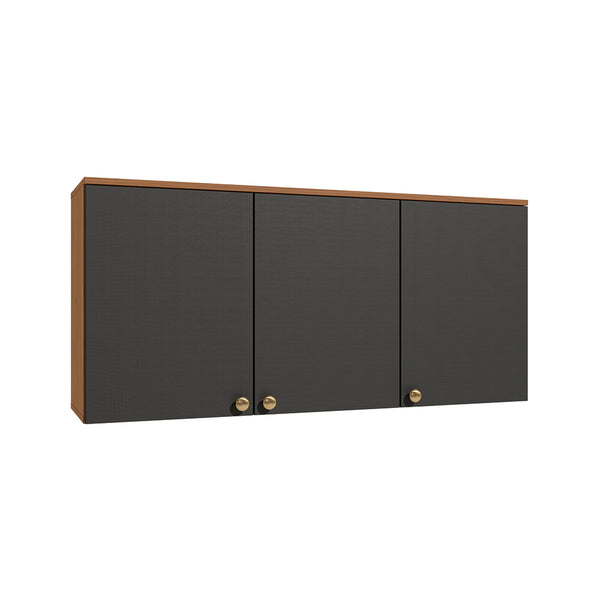 Armario Aéreo 120cm MDP 3 Puertas Kappesberg Canela Negro