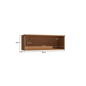 Armario Aéreo Basculante 80cm MDF Kappesberg Canela