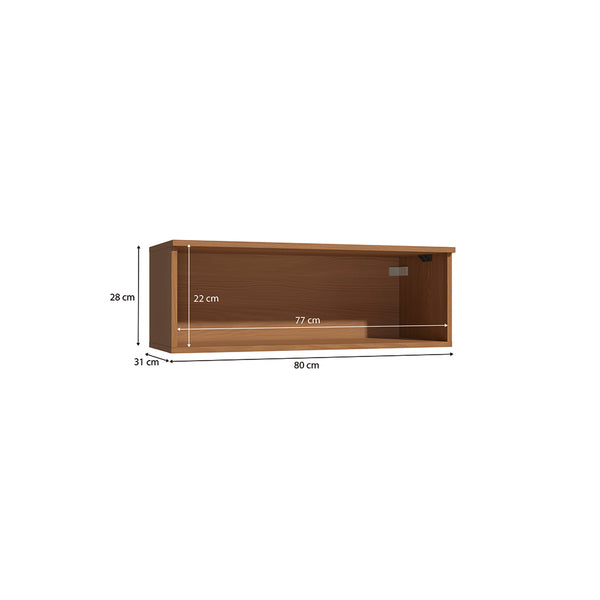 Armario Aéreo Basculante 80cm MDF Kappesberg Canela