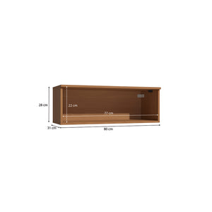 Armario Aéreo Basculante 80cm MDF Kappesberg Canela Negro