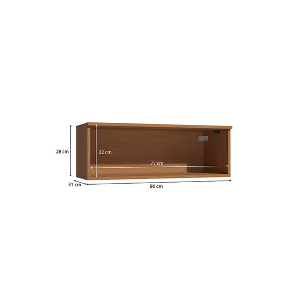 Armario Aéreo Basculante 80cm MDF Kappesberg Canela Negro