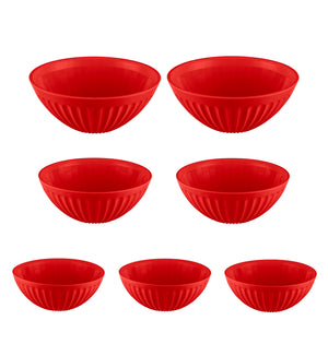 Set 7 ensaladeras para botanas UZ Utilidades rojo