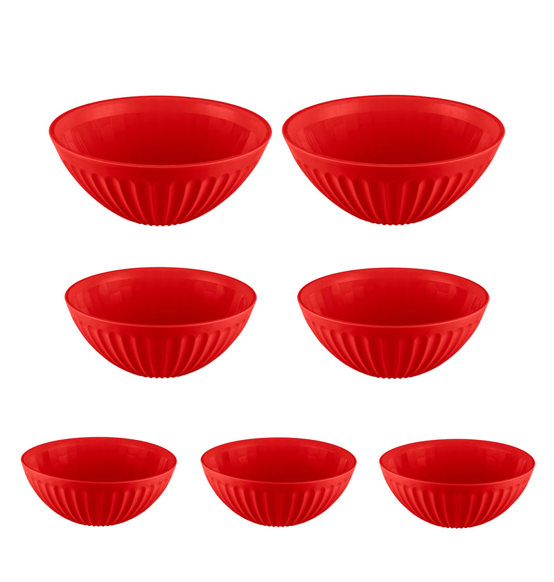 Set 7 ensaladeras para snacks UZ Utilidades rojo