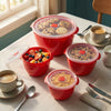 Set 4 contenedores multiuso con tapa UZ Utilidades rojo