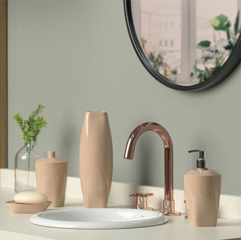 Set baño 4 piezas organizador UZ Utilidades café