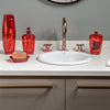Set baño 4 piezas organizador UZ Utilidades rojo