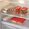 Set organizador refrigerador 6 piezas UZ Utilidades rojo