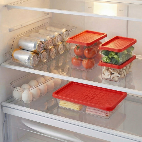 Set organizador refrigerador 6 piezas UZ Utilidades rojo