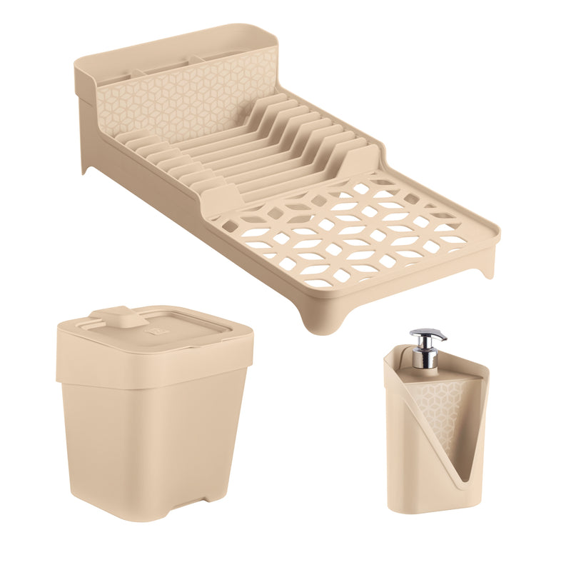 Set organizador de bacha 3 piezas UZ Utilidades marrón