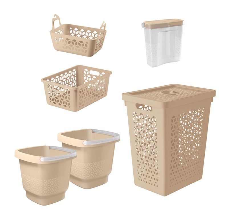 Set lavadero 6 piezas UZ cesto ropa baldes organizador