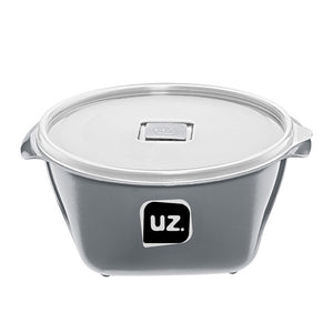 Set 6 contenedores recipientes con tapa UZ Utilidades gris