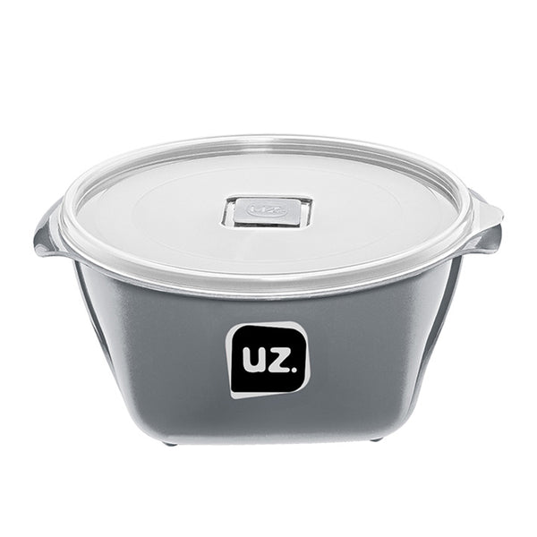Set 6 contenedores recipientes con tapa UZ Utilidades gris