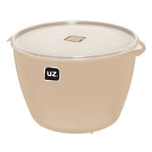 Set 4 contenedores multiuso con tapa UZ Utilidades café