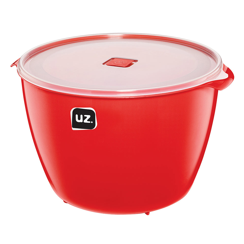 Set 4 contenedores multiuso con tapa UZ Utilidades rojo