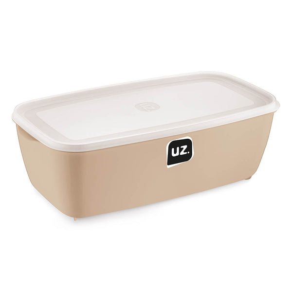 Set 5 contenedores multiuso con tapa UZ Utilidades café