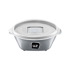 Set 6 contenedores recipientes con tapa UZ Utilidades gris