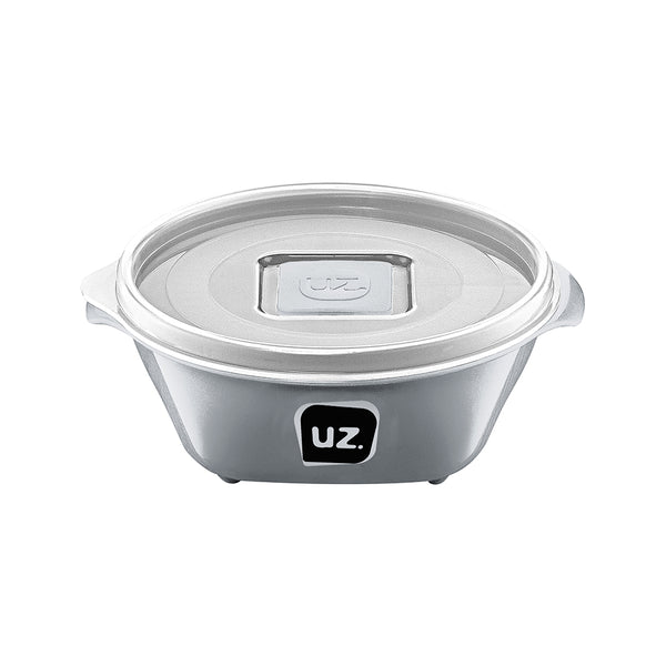 Set 6 contenedores recipientes con tapa UZ Utilidades gris