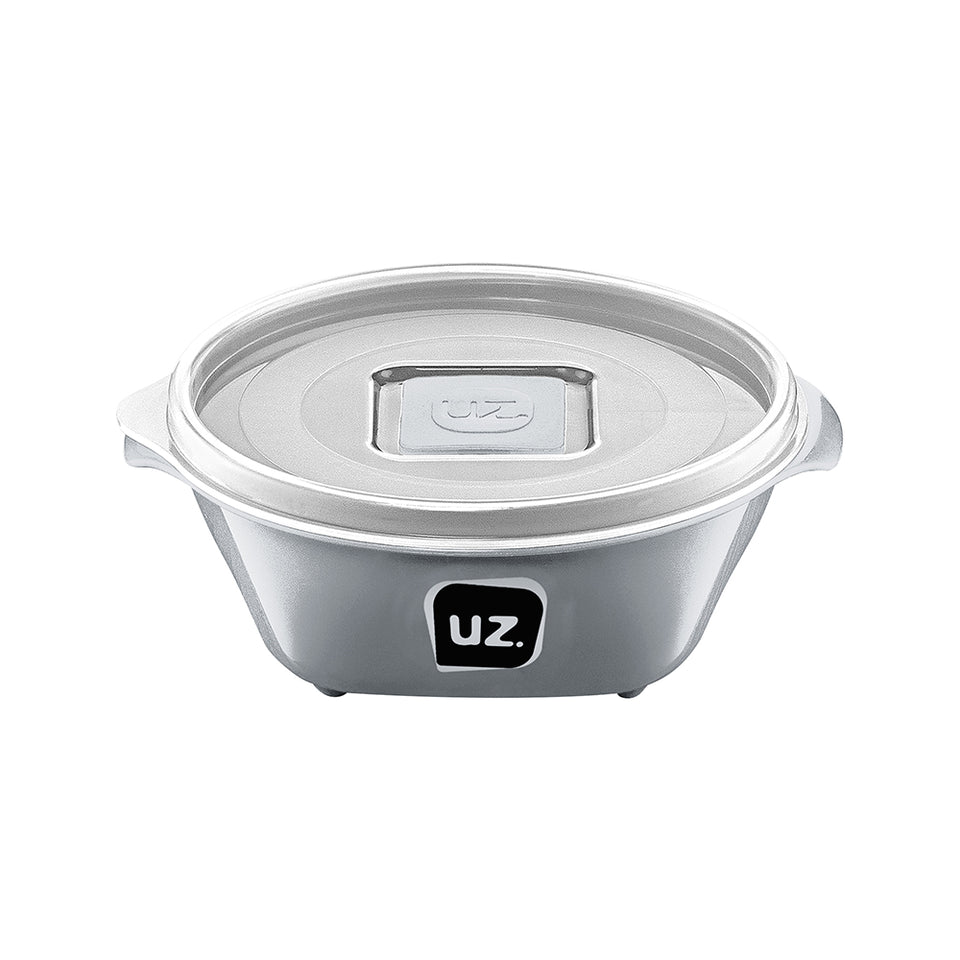 Set 6 contenedores recipientes con tapa UZ Utilidades gris