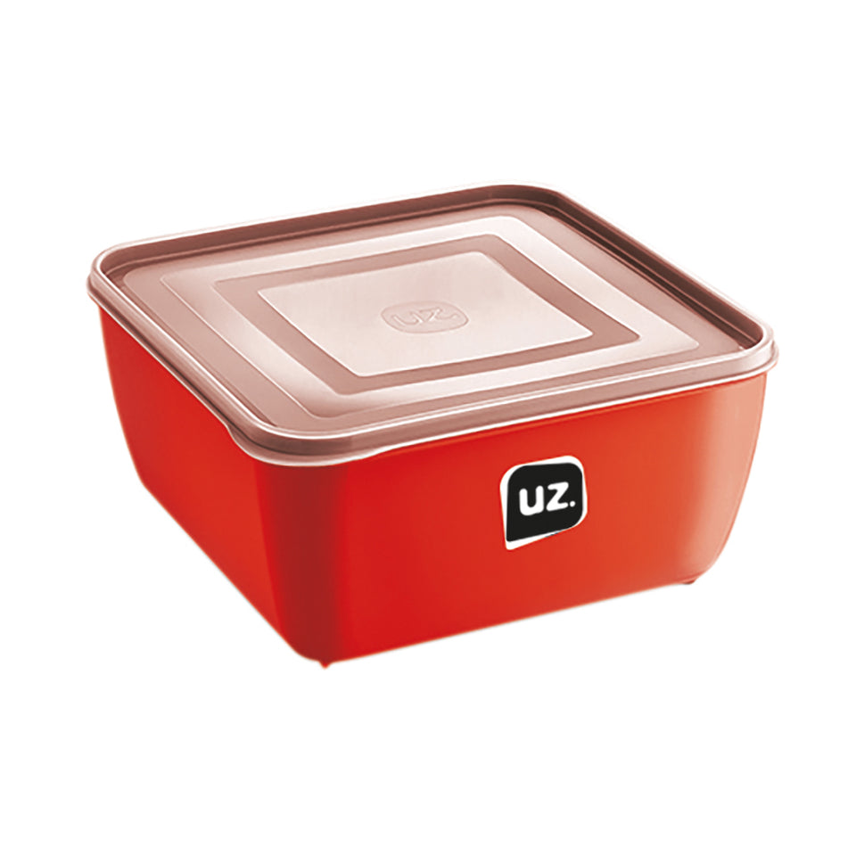Set 5 contenedores multiuso con tapa UZ Utilidades rojo