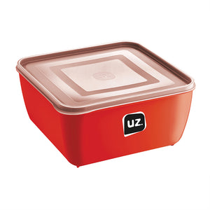 Set 5 contenedores multiuso con tapa UZ Utilidades rojo