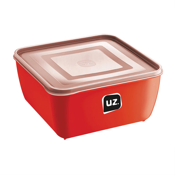 Set 5 contenedores multiuso con tapa UZ Utilidades rojo