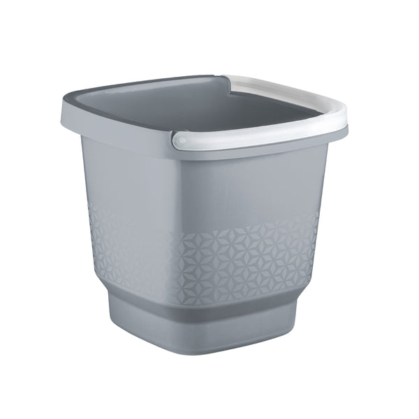 Set lavandería 6 piezas UZ gris cesto ropa baldes