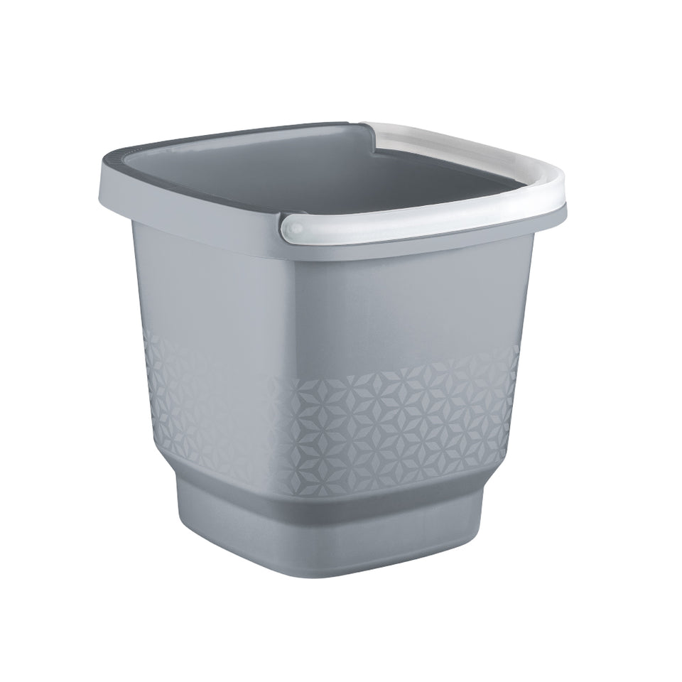 Set lavandería 6 piezas UZ gris cesto ropa baldes