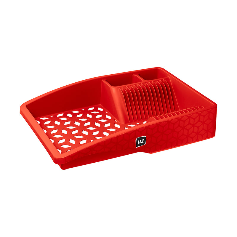 Set para bacha 3 piezas con portaesponja UZ Utilidades rojo