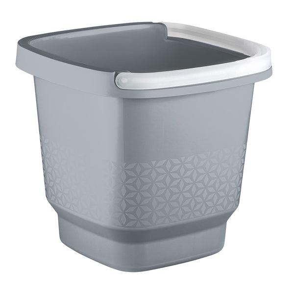 Set lavandería 6 piezas UZ gris cesto ropa baldes