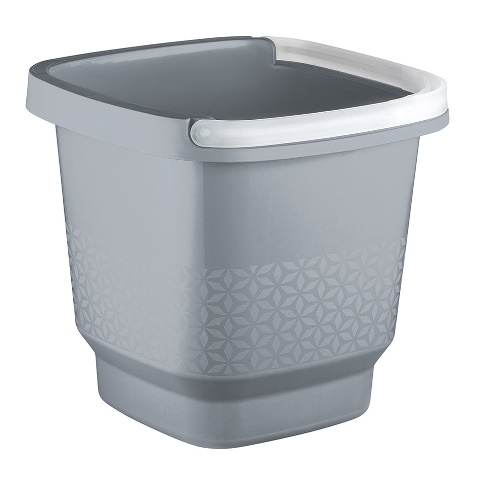 Set lavandería 6 piezas UZ gris cesto ropa baldes