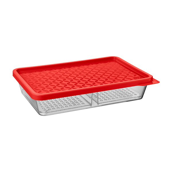 Set organizador refrigerador 6 piezas UZ Utilidades rojo