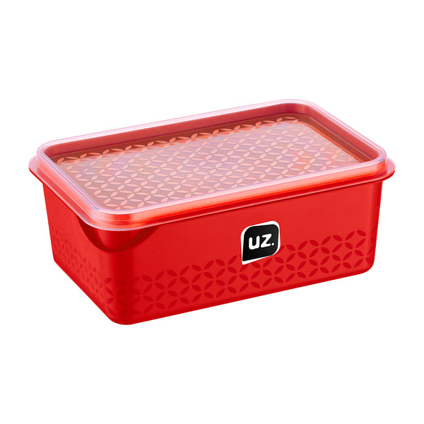 Set 6 contenedores multiuso con tapa UZ Utilidades rojo